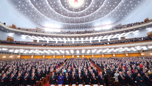 十四届全国人大二次会议在京开幕 习近平王沪宁蔡奇丁薛祥李希韩正等在主席台就座 李强作政府工作报告 赵乐际主持大会 听取关于国务院组织法修订草案的说明等